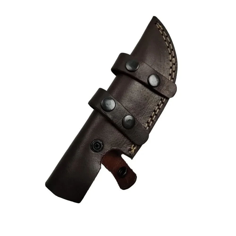 HC-61 HandyCrafts Outdoor Handmade Red Wood Buffalo Horn Tracker Knife W/ Sheath - Picture 4 of 5